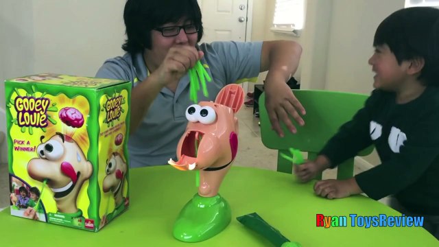 GOOEY LOUIE Family Fun Yucky Boogers Slime Game Surprise Toys Ryan ToysReview