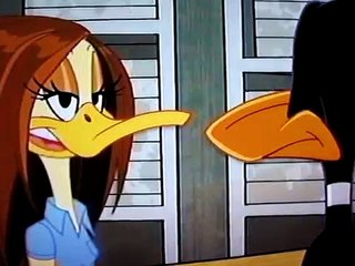 The Looney Tunes Show Daffy Duck picking up his business cards