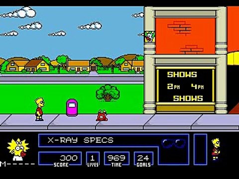 Simpsons: Bart vs. The Space Mutants Game Over Sega Genesis