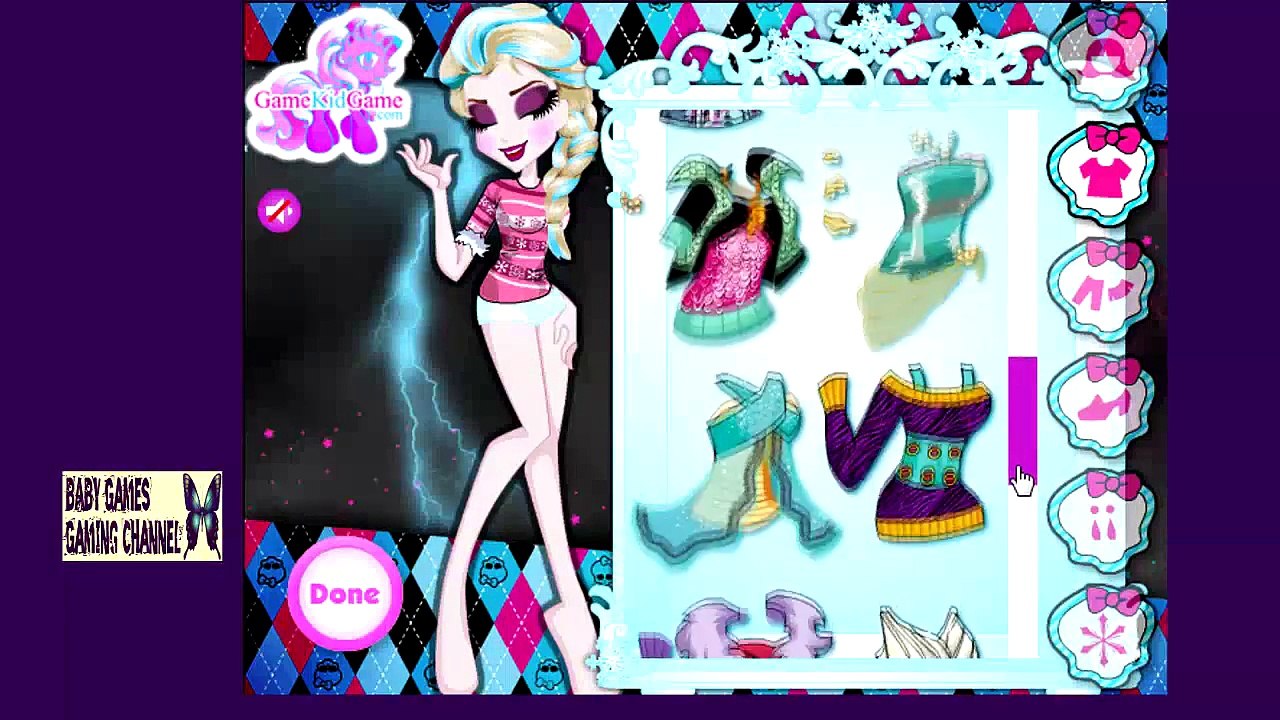 Elsa In Monster High - Frozen Feat. Monster High - Dress Up Games For Girls