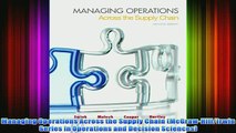 FREE PDF   Managing Operations Across the Supply Chain McGrawHillIrwin Series in Operations and FULL DOWNLOAD