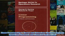 FREE PDF   Linear Programming 2 Theory and Extensions Springer Series in Operations Research and FULL DOWNLOAD