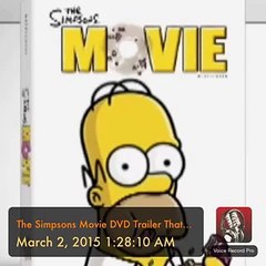 The Simpsons Movie DVD Trailer That Was On IMDb
