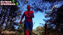 SPIDERMAN vs Batman fight - Spider-man Fun Superhero Movie in Real Life - SHMIRL