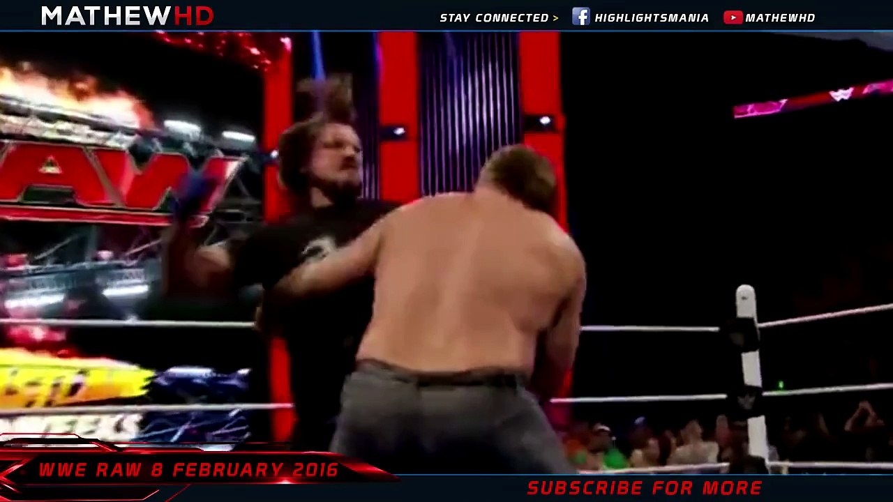 WWE Raw 8 February 2016 Highlights - wwe monday night raw 2 8 16 highlights