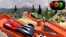 Cars 2 Race Surprise Eggs Thomas and Friends Hot Wheels Lightning McQueen Spider-Man Racin