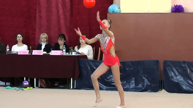 Ревун Анастасія (мяч) 07.02.2016 Художественная гимнастика. Чемпионат Черниговской области