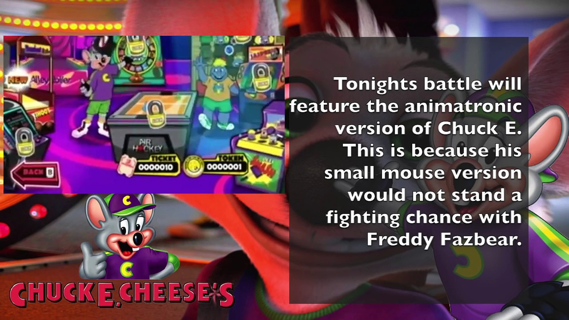 Freddy Fazbear Vs Chuck E Cheese Cartoon Fight Club Episode 22