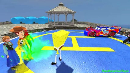 Lightning McQueen Cars Blue Spiderman Cars 2 Nursery Rhymes McQueen (Songs for Children wi