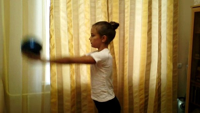 Художественная гимнастика! Тренировка с мячом! Training in rhythmic gymnastics