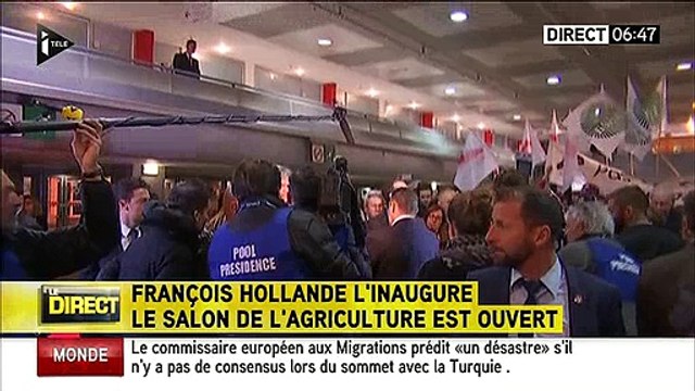 François Hollande est arrivé au Salon de l'Agriculture peu avant 7h