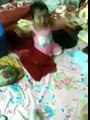 Baby laughing hysterically at mom play