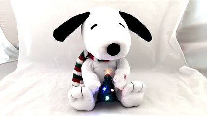 Peanuts Snoopy Animated Musical Plush Christmas Tree Lights Theme Song Linus and Lucy