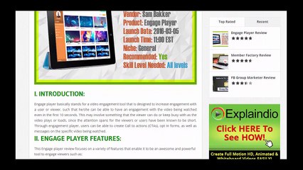 engage player review