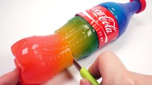 How To Make Rainbow Coca Cola Bottle Pudding Jelly DIY Cooking Surprise Coke Jelly Recipe