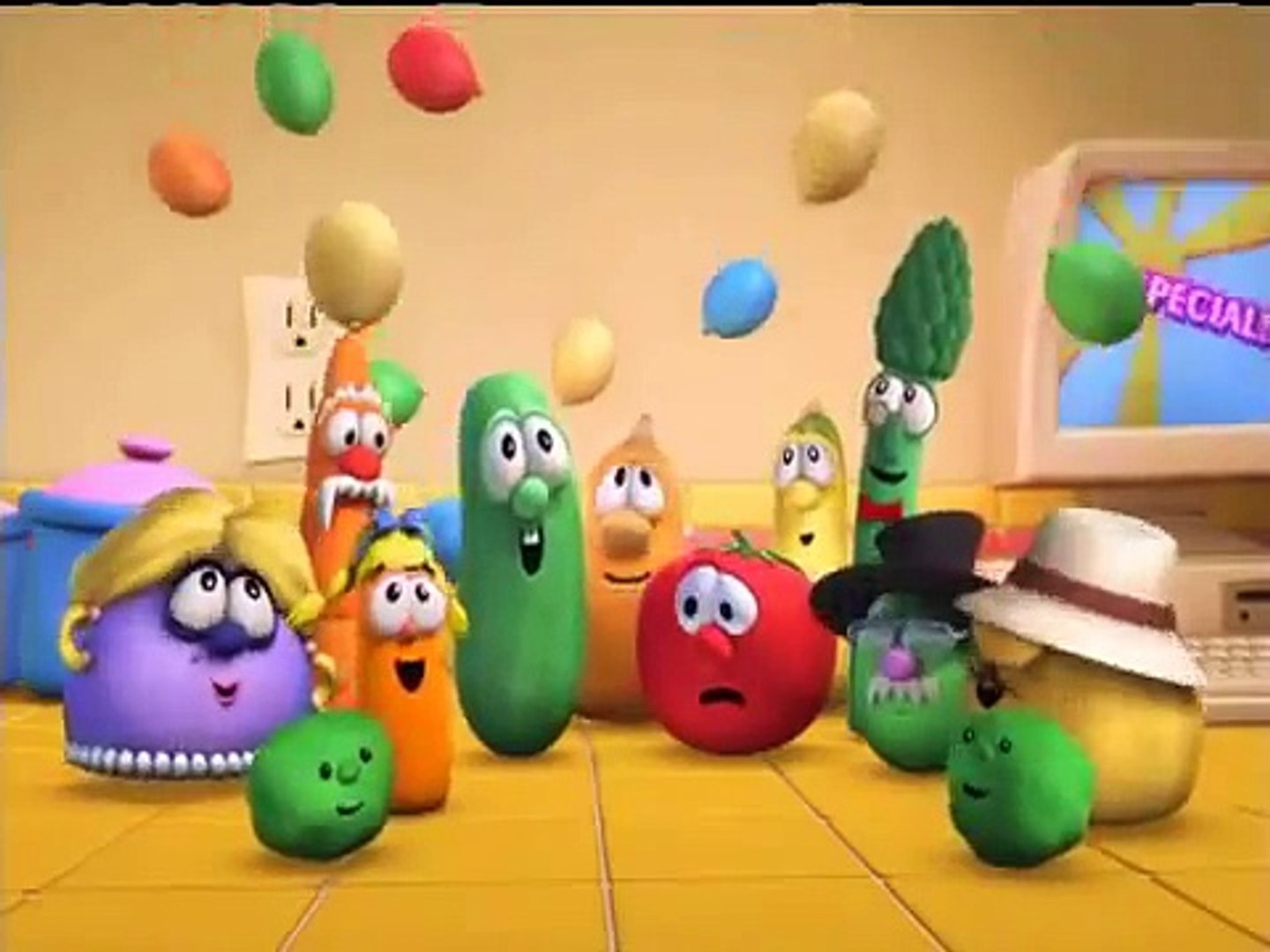 Veggie Tales Verjaardag Lawn Fawn Veggie Happy Clear Stamps (LF3340)