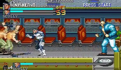 The Punisher Arcade - All Bosses/Cutscenes (Punisher Version)