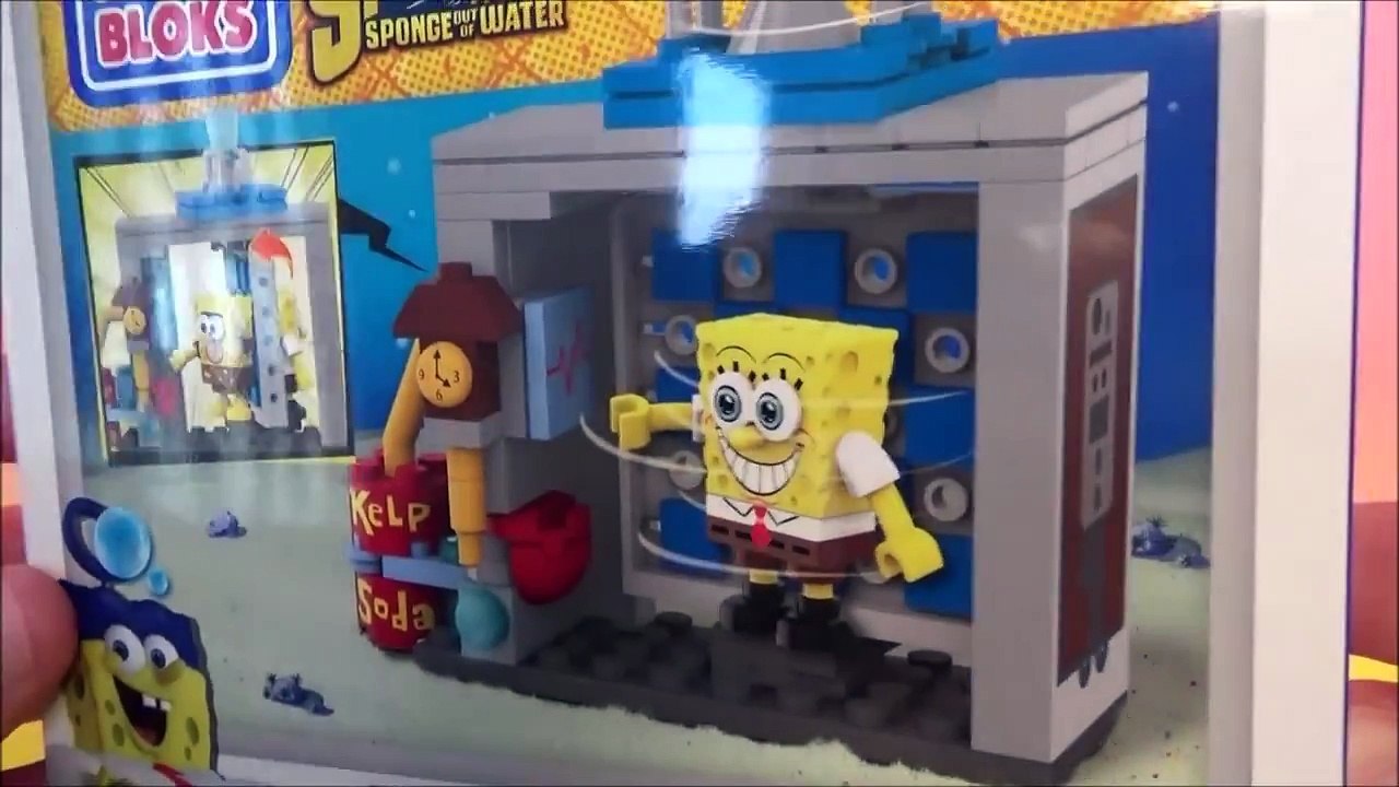 Spongebob Mega Bloks Time Machine & Bed Launch Unboxing Sponge Out Of Water