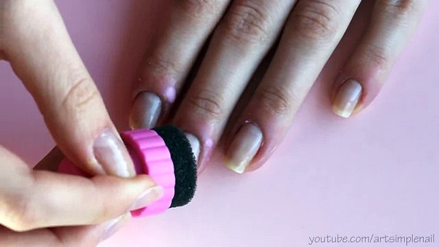 Градиентный френч. Кружевной стемпинг на французский маникюр - Gradient French Nail Art Tutorial