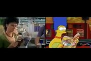 Cartoon vs. Real Life - The Simpsons Intro