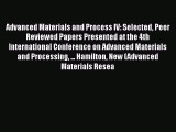Book Advanced Materials and Process IV: Selected Peer Reviewed Papers Presented at the 4th