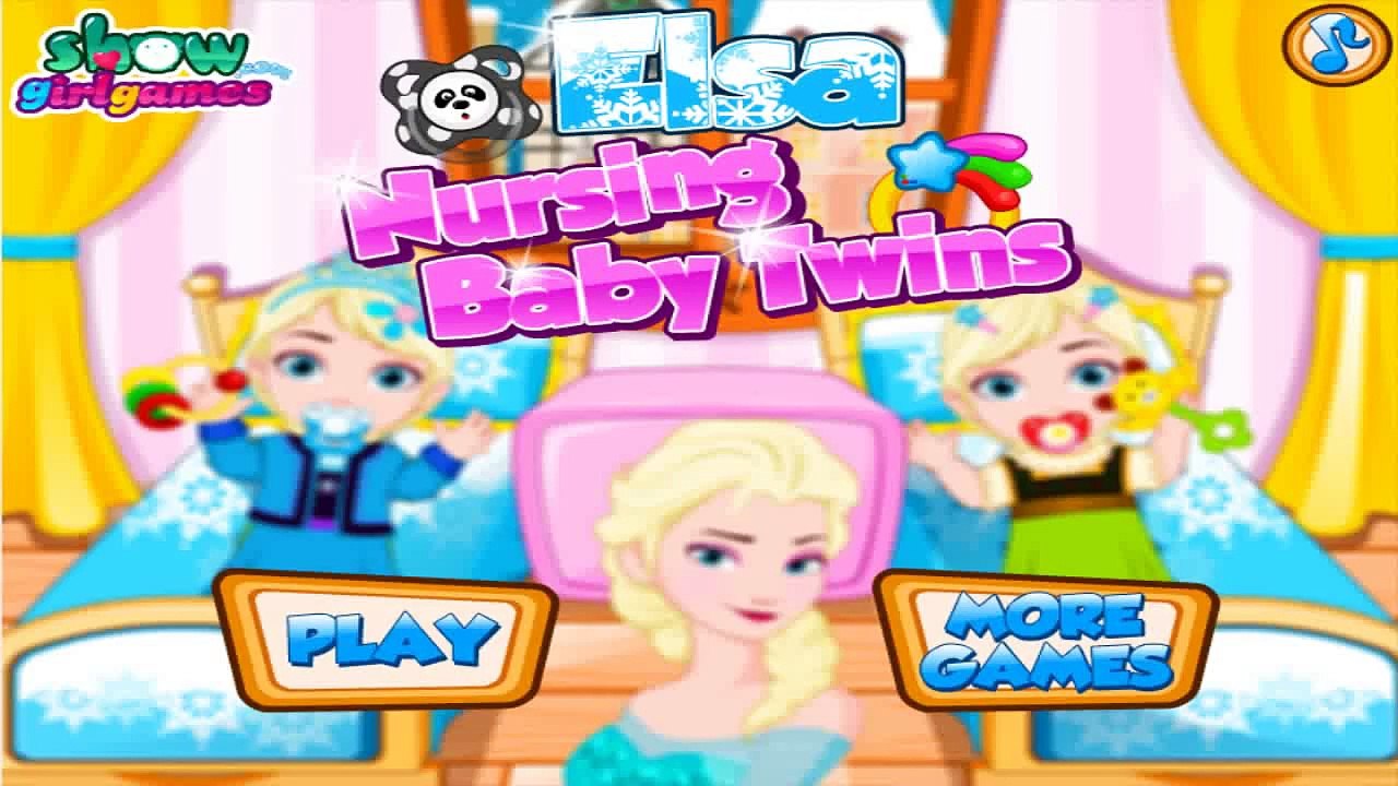 Frozen Games - Queen Elsa Nursing Baby Twins Best Children Game