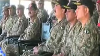Gen Raheel Sharif On board a Combat Helicopter for An Aerial View of Offensive Man oeuvres