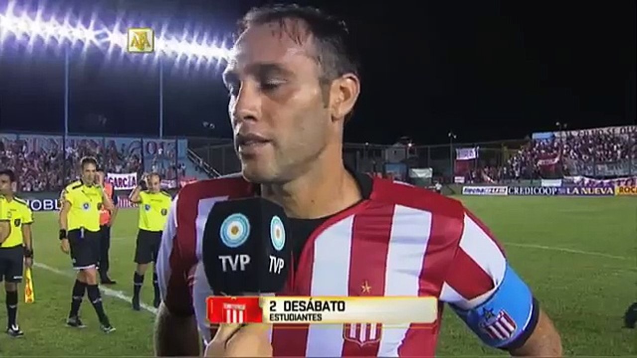 Desábato: "Es una lástima..."Estudiantes 0 - Lanús 1. Fecha 1. Primera División 2016.