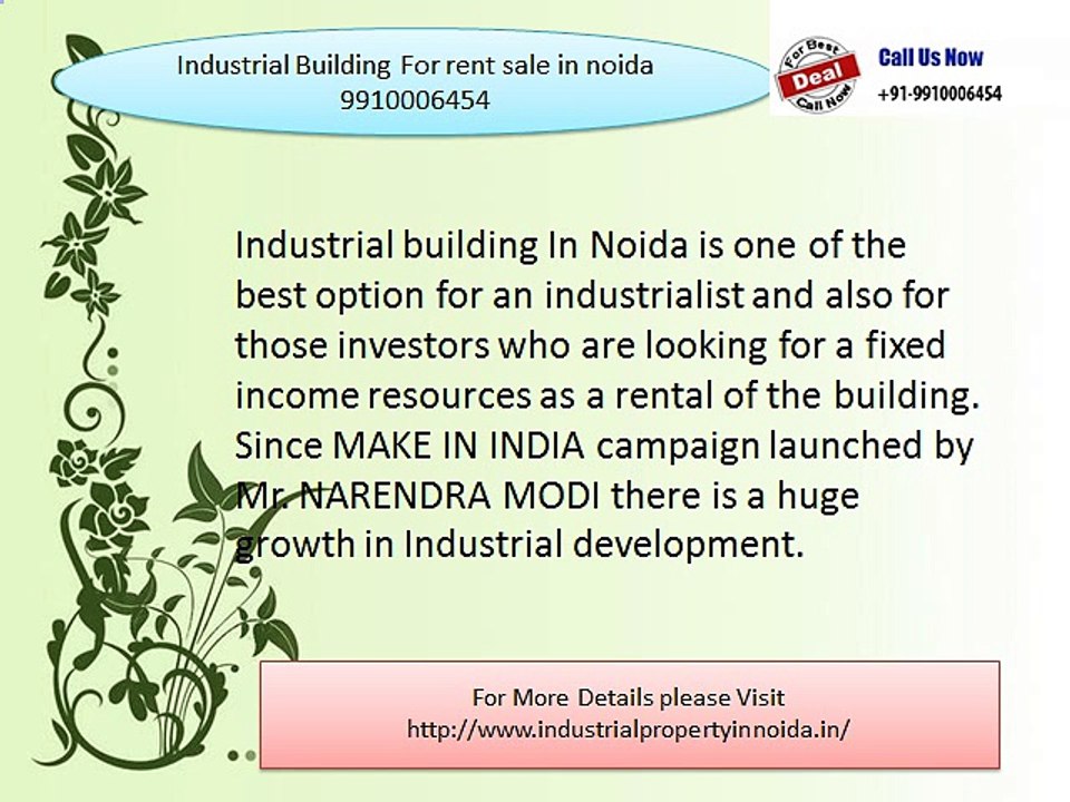industrial building for rent sale in noida 9910006454