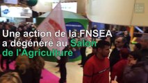 Le stand saccagé du stand du Ministère de l'Agriculture
