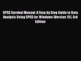 [PDF] SPSS Survival Manual: A Step by Step Guide to Data Analysis Using SPSS for Windows (Version