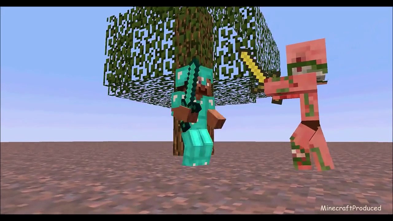 Monster School Herobrine teaches close combat #1 (minecraft animation)