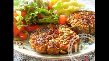 Картофельные котлеты с грибной икрой