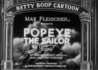 Popeye the Sailor, by Dave Fleischer (1933)