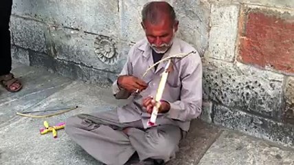 Old Man Play Amazing Handmade Instrument
