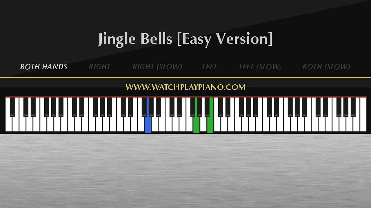 Jingle Bells (Christmas Carol) [Easy Piano Tutorial]