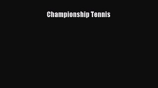 Download Championship Tennis PDF Online