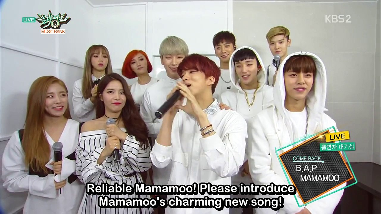 [ENG SUB] 160226 Mamamoo, B.A.P - Music Bank Waiting Room Interview