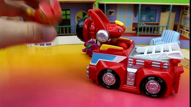Daniel Tigers First Day of School with Barney Rescue Bots Rescue Squad Mater Lightning McQueen Fire