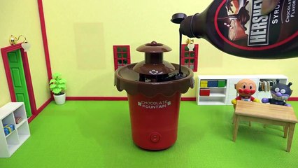 アンパンマンペロペロチョコレートとチョコレートファウンテン The Anpanman chocolate fondue fountain