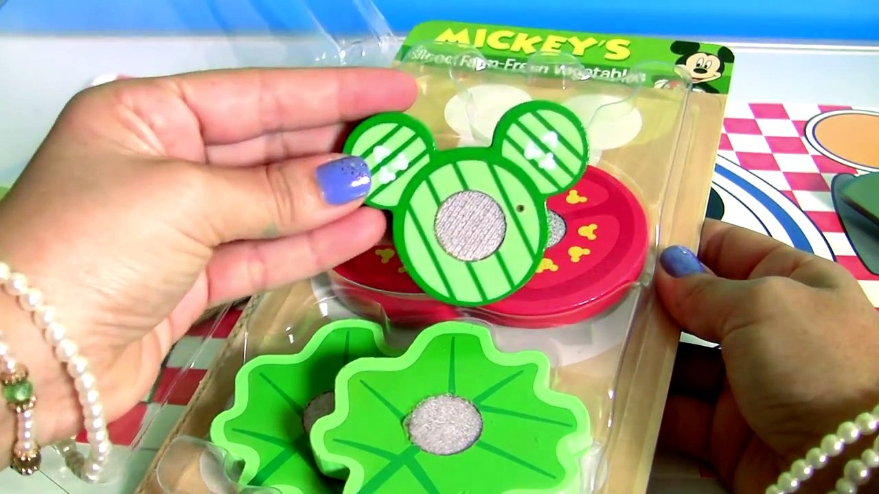 Mickey Mouse Clubhouse Wooden Sandwich Maker Make Play Doh Sandwiches & Hamburgers Disney Kids Toys