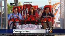CBS 2s Alex Denis Rides Coney Islands Thunderbolt Roller Coaster