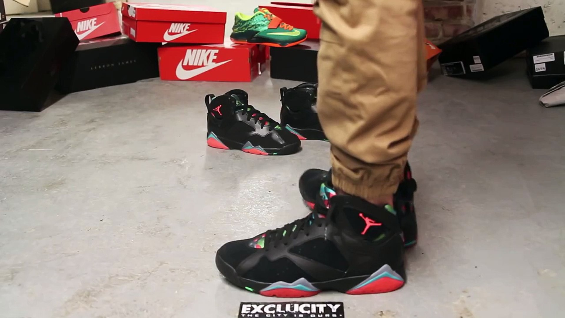 jordan 7 barcelona nights on feet