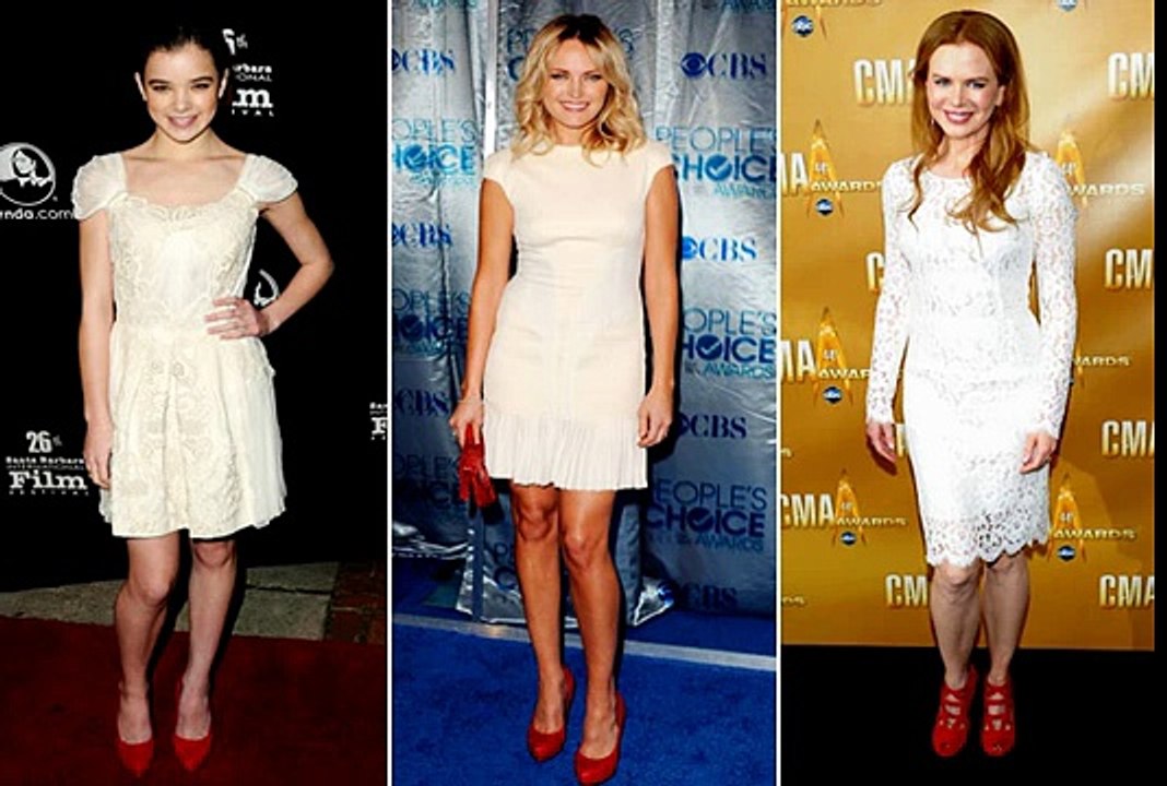 С чем носить красные туфли -