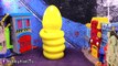 Outer Space MINIONS Spring Rocket To Earth! Spongebob Plays Drums + Gru Purple Minion HobbyKidsTV