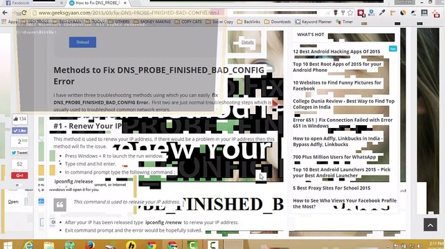 How to Fix dns_probe_finished_nxdomain Error Code MAC, Linux WIndows