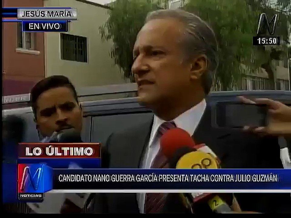 Nano Guerra García presentó tacha contra candidatura de Julio Guzmán - Actualidad - Canal N