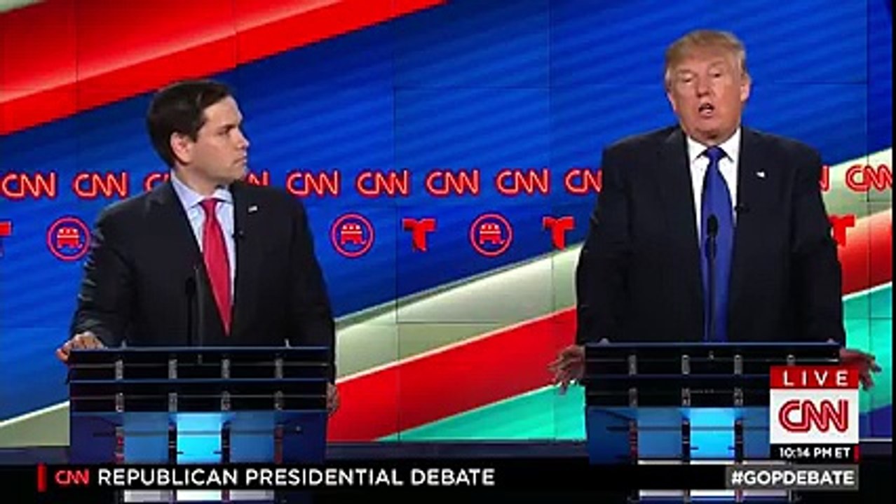 Donald J. Trump and Marco Rubio spar over negotiations between the Israelis and Palestinians at the Debate