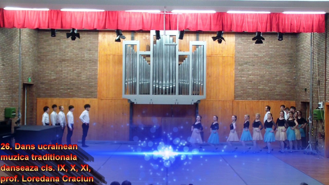 Dans ucrainean-muzica traditionala danseaza cls. IX, X, XI, prof. Loredana Craciun