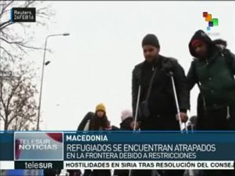 Grecia: miles de refugiados sin poder cruzar frontera con Macedonia
